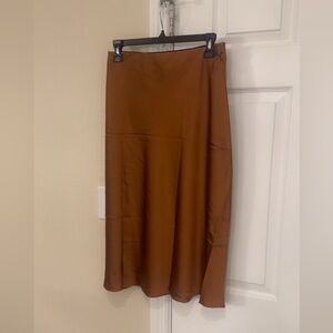 Brown Midi Skirt NWOT